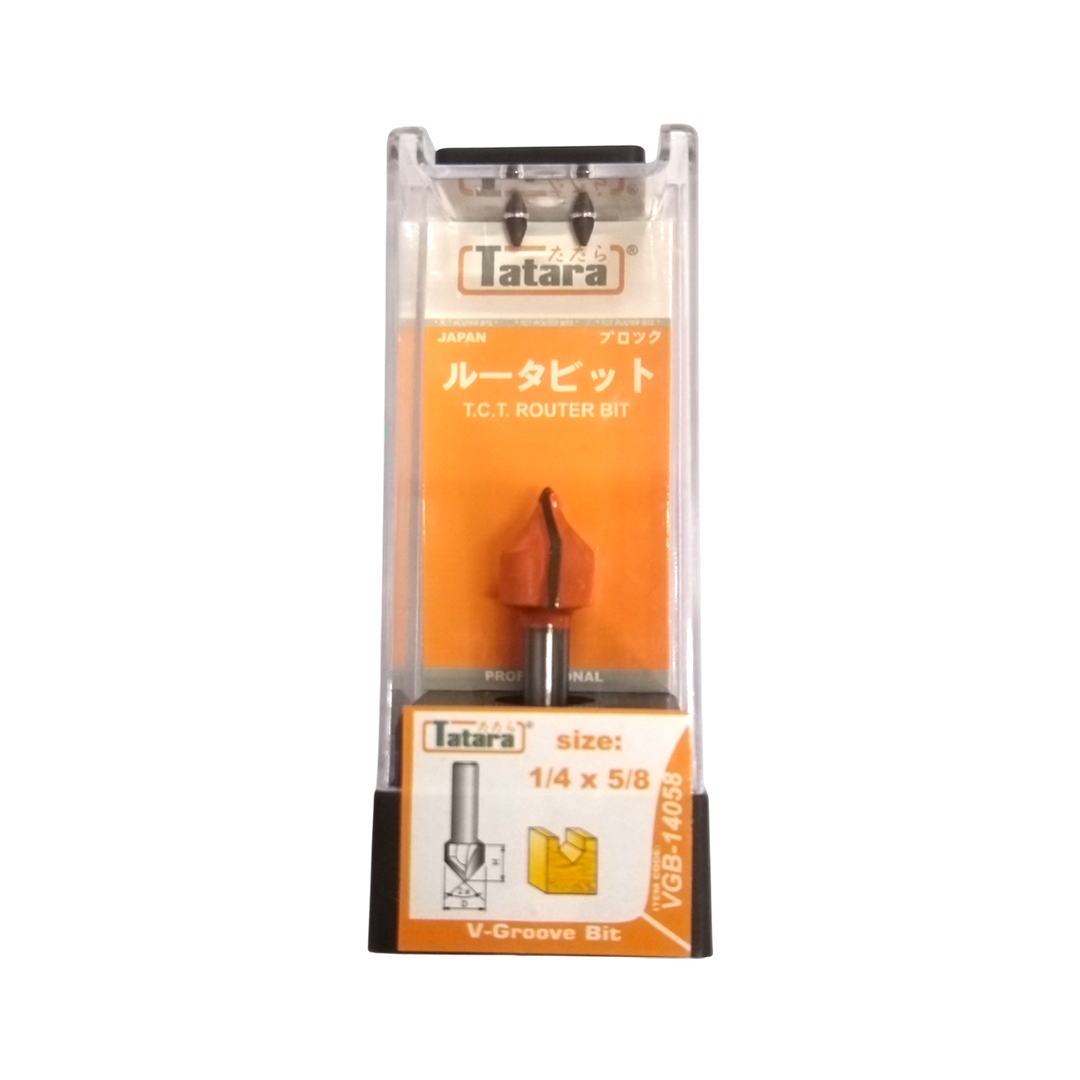 TATARA V-GROOVE ROUTER BIT 1/4"X5/8"